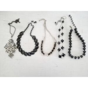 Vintage to Modern Black and Silver Jewelry Lot